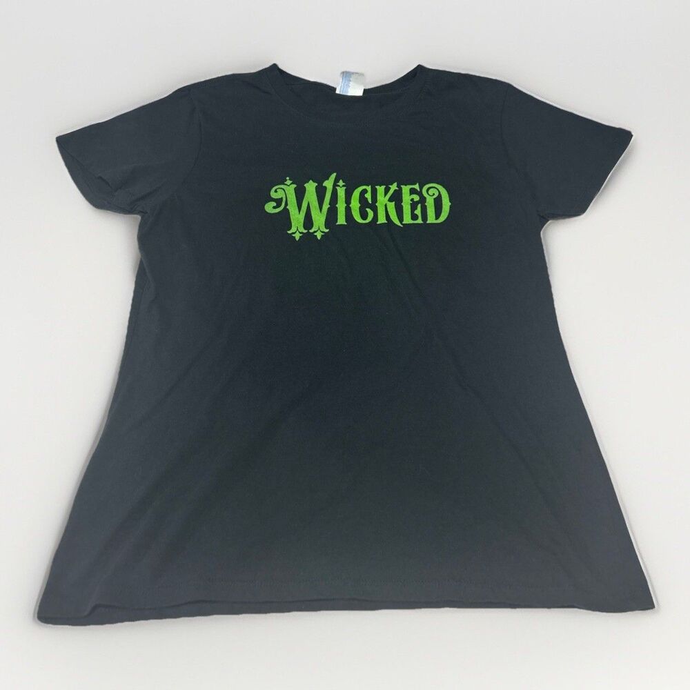 Wicked Broadway Musical Graphic T-Shirt Women's Medium M Black Port & Company